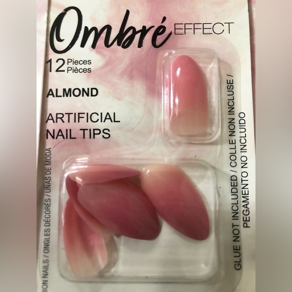 5pc almond shape ombre color effect press on nail extensions & nail glue FREE - Picture 3 of 9